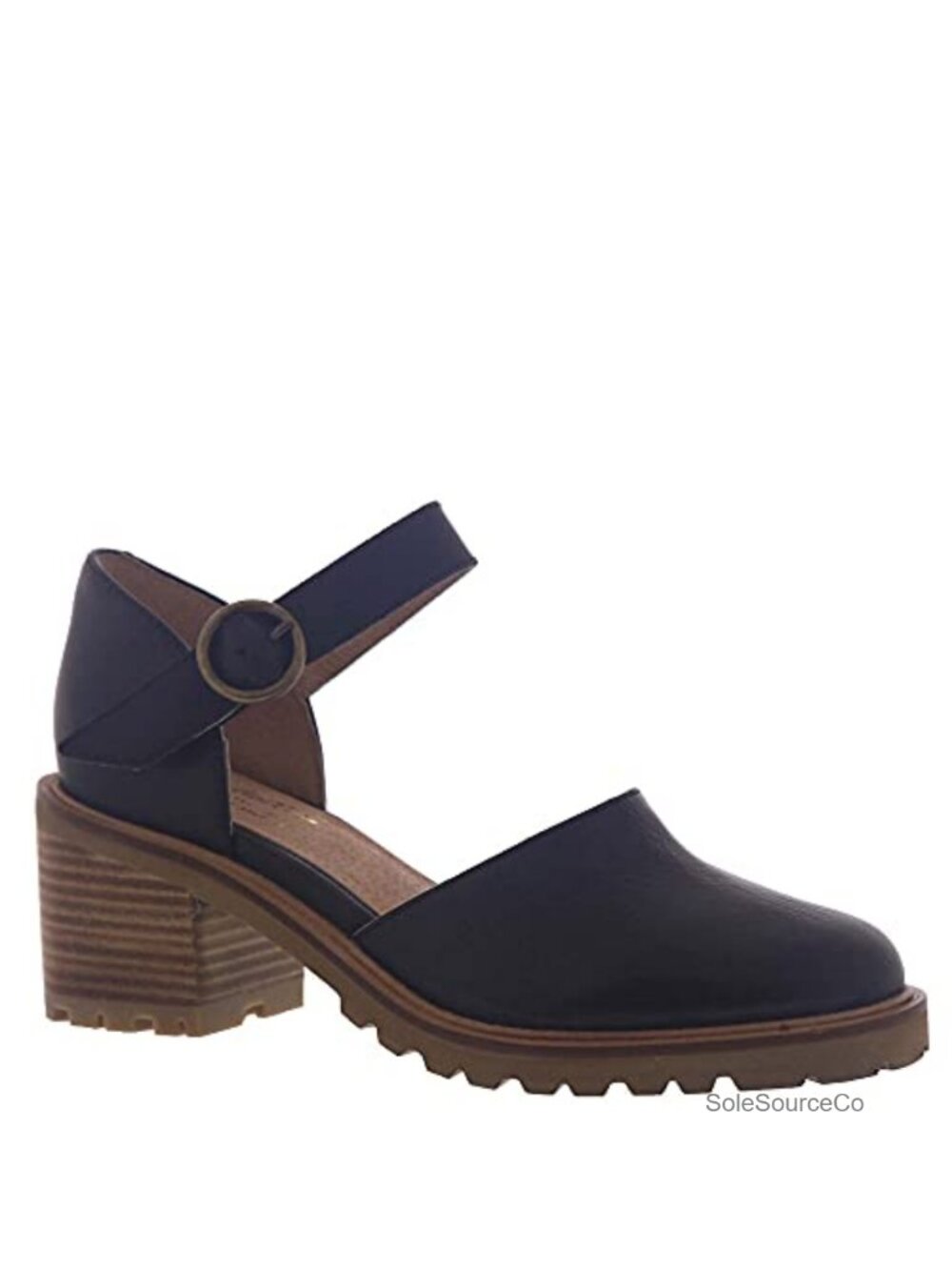 Seychelles Lock and Key Mary Jane Heeled Sandals Leather Block Heel